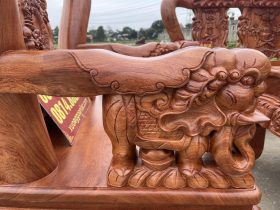 tay ghế tạo hình voi lá sen