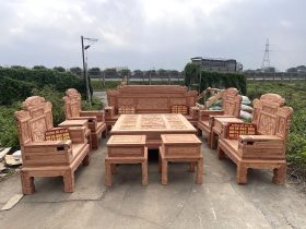 bản mộc bàn ghế phù dung 10 món gỗ hương đá