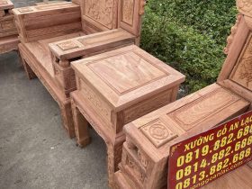 đôn góc gỗ hương đá