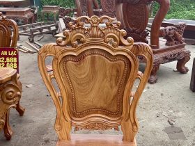 Bộ bàn ăn hoàng gia vip cùng 8 ghế louis gỗ gõ đỏ (Anh Võ, Hà Giang) 16 mẫu ghế louis hoàng gia