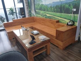 Mẫu sofa nguyên khối gỗ gõ đỏ Pachy siêu vip (Anh Khánh, Hà Đông) 17 bộ sofa hiện đại