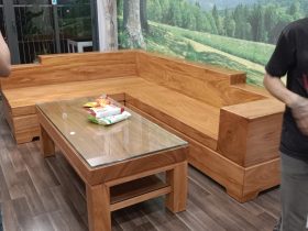 Mẫu sofa nguyên khối gỗ gõ đỏ Pachy siêu vip (Anh Khánh, Hà Đông) 18 bộ sofa 2 món