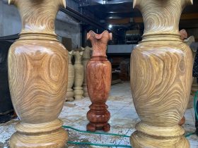 đôi lục bình gỗ cẩm vàng
