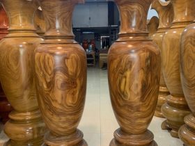 đôi lục bình gỗ cẩm vàng cao cấp