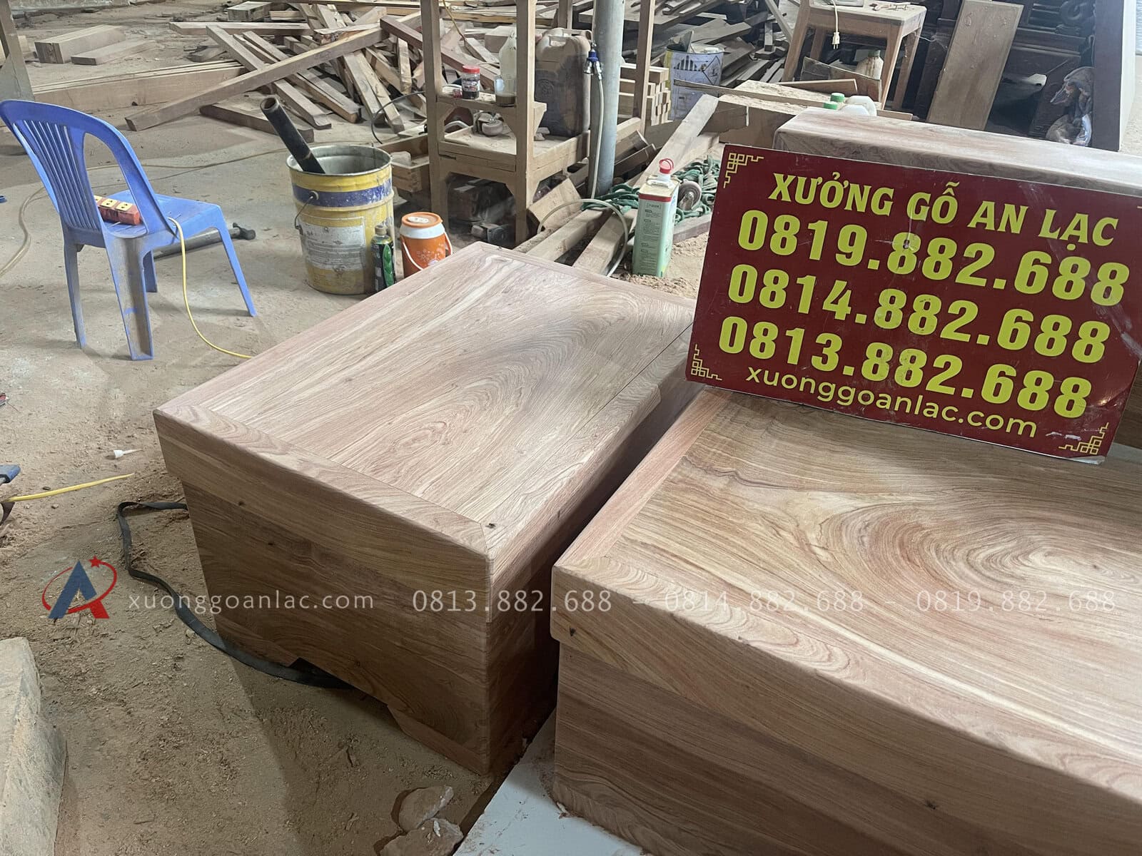 Mẫu sofa khung ván giả nguyên khối gỗ hương đá 34 đôn góc gỗ hương đá hàng cao cấp