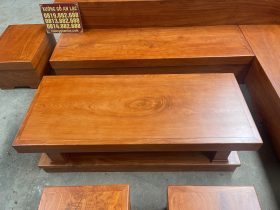 Mẫu sofa khung ván giả nguyên khối gỗ hương đá 15 bàn trà chữ nhật của bộ sofa góc chữ L nguyên khối