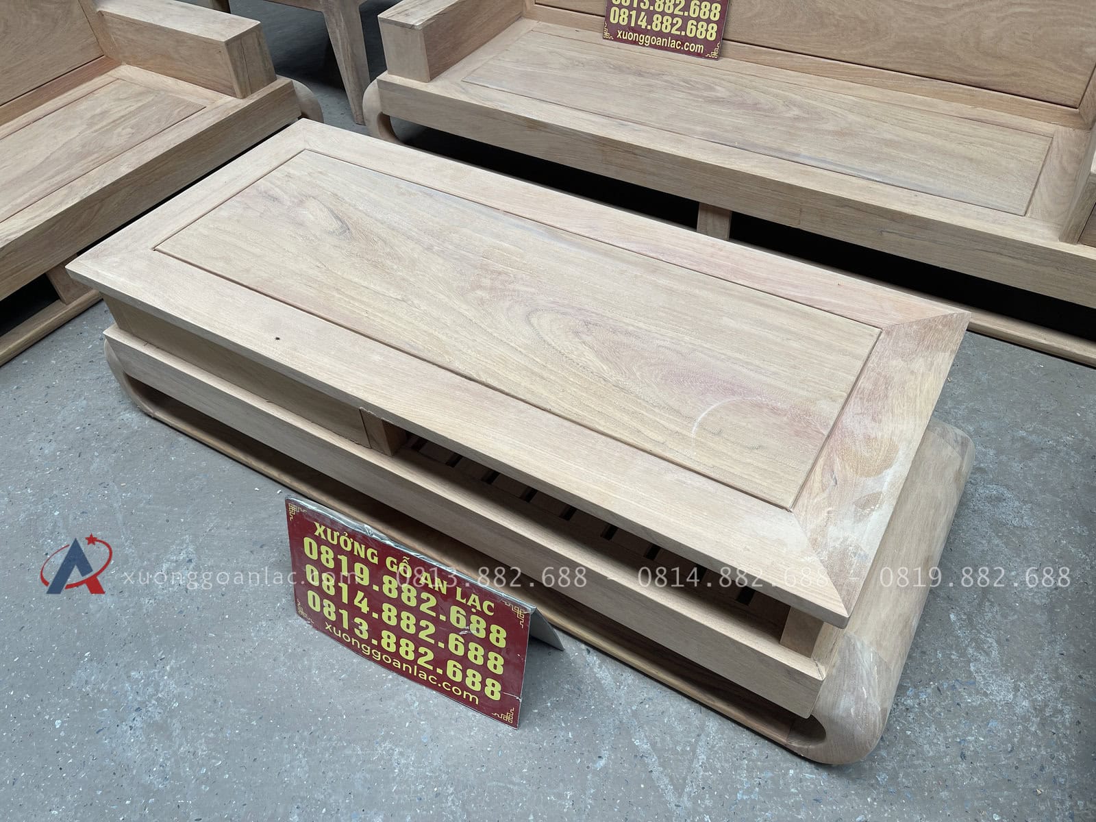 Hàng mộc bộ sofa đùi gà 5 món gỗ gõ đỏ (anh Khang - Bắc Ninh) 26 bàn trà chữ nhật của bộ sofa gỗ gõ đỏ 5 món