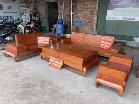 bộ sofa zito chân đùi gà 4 món hiện đại gỗ hương đá