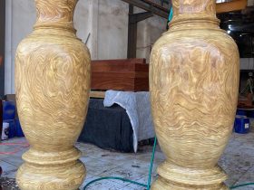 Mộc đôi lục bình gỗ cẩm vàng ( Anh Học, Ninh Bình ) 7 bản mộc đôi lục bình gỗ cẩm vàng hàng tuyển vip