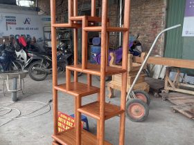 Kệ trang trí để lọ gốm đẹp gỗ hương đá