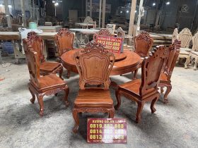 Bộ bàn ăn tròn xoay 8 ghế gỗ hương đá cao cấp (Bác Tiên, Thanh Hoá) 13 2024 06 06 09 30 img 7362 optimized