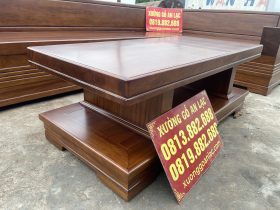 Bộ sofa góc chữ L nguyên khối gỗ cẩm chỉ siêu vip (anh Tùng - Hưng Yên) 17 bàn trà chữ nhật của bộ sofa nguyên khối gỗ cẩm chỉ