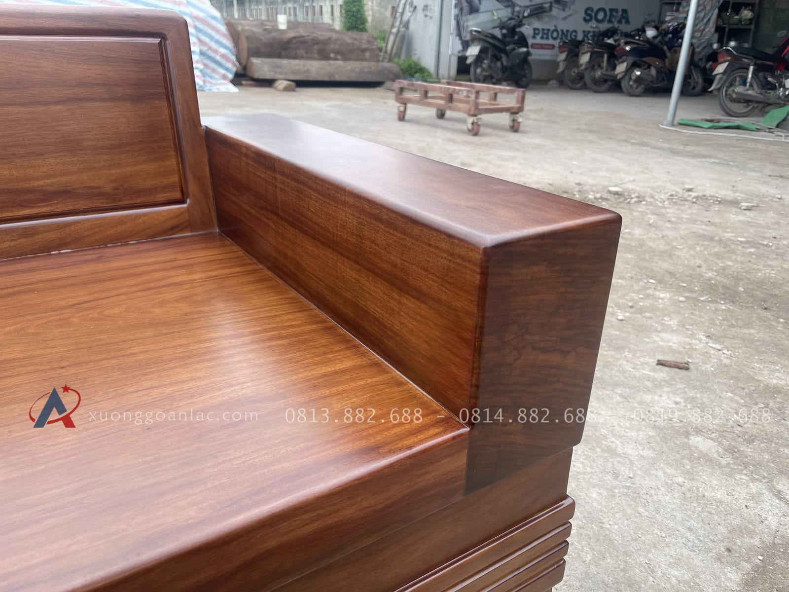 Bộ sofa góc chữ L nguyên khối gỗ cẩm chỉ siêu vip (anh Tùng - Hưng Yên) 27 sofa góc chữ L của bộ sofa nguyên khối gỗ cẩm chỉ