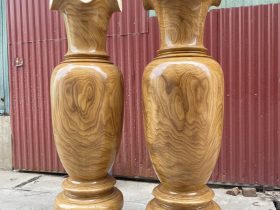 đôi lục bình gỗ cẩm vàng