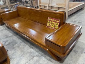 đoản dài của bộ sofa gỗ pachy chân thuyền 5 món hiện đại