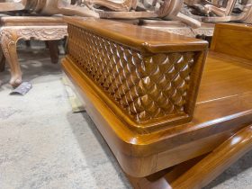 ghế đơn của bộ sofa chân thuyền gỗ pachy 5 món hiện đại