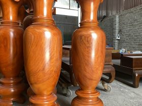 đôi lục bình gỗ hương đỏ lào hàng tuyển