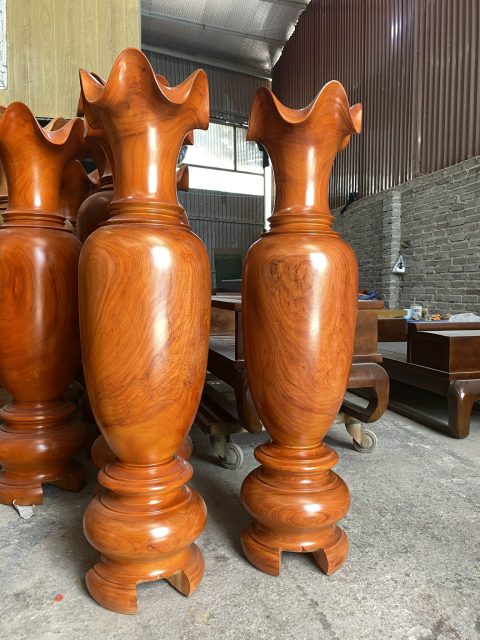 đôi lục bình gỗ hương đỏ lào hàng tuyển