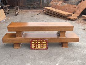 Mẫu kệ tivi trơn nguyên khối gỗ gõ đỏ (anh Hoàng, TP Hồ Chí Minh) 12 mẫu kệ tivi trơn nguyên khối gỗ gõ đỏ