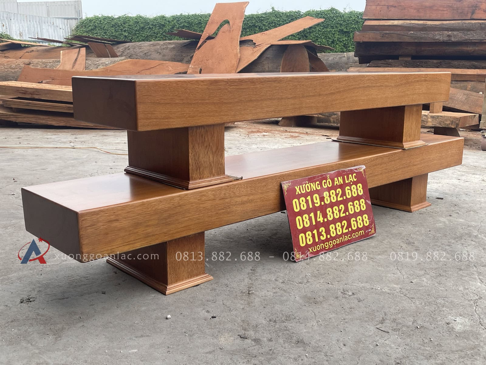 Mẫu kệ tivi trơn nguyên khối gỗ gõ đỏ (anh Hoàng, TP Hồ Chí Minh) 19 kệ tivi nguyên khối gỗ gõ đỏ cao cấp