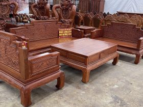 Bộ bát bảo 123 gỗ hương đá 6 món (Anh Thái - Bắc Ninh) 6 Bộ bát bảo 6 món gỗ hương đá: Đoản dài : 2m27 x sâu 67 x cao 97cm