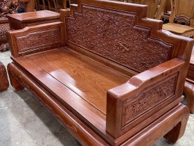 Bộ bát bảo 123 gỗ hương đá 6 món (Anh Thái - Bắc Ninh) 8 Ghế đôi : 1m65 x sâu 67 x cao 97cm