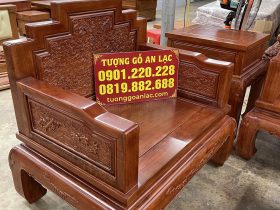Bộ bát bảo 123 gỗ hương đá 6 món (Anh Thái - Bắc Ninh) 7 Ghế đơn: 1m06 x sâu 67 x cao 97cm