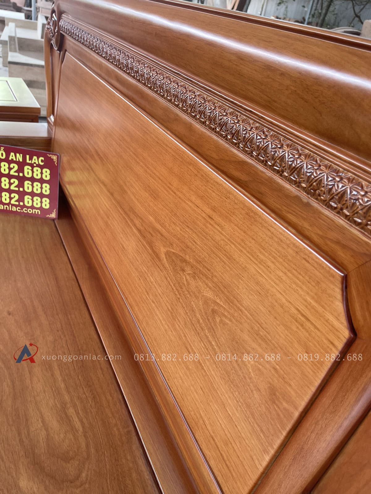 Bộ quốc sắc gỗ gõ 7 món (anh Tâm - Bình Phước ) 27 Tựa lưng ghế đôi