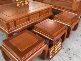 Bộ quốc sắc gỗ gõ 7 món (anh Tâm - Bình Phước ) 20 đôn ngồi