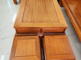 Bộ Quốc Sắc Thiên Hương Gỗ Gỏ 7 Món ( Chị Hồng - Thái Nguyên ) 12 Bàn dài 1m40 rộng 1m cao57 tạo nên sự cân đối cho bộ sản phẩm