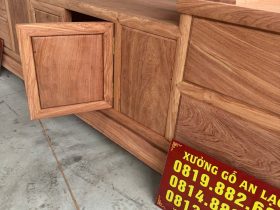Kệ Tivi trơn Gỗ Hương Đá 2m4 ( Anh Thanh - Long biên ) 6 mẫu kệ tuy đơn giản nhưng không kém phần sang trọng .