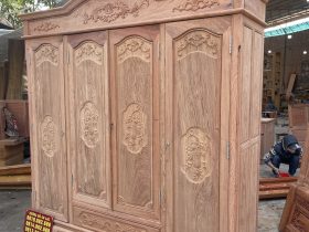 Tủ Áo Gỗ Hương Đá Hàng Mộc 10 Mẫu Tủ áo Hàng mộc , vân gỗ tự nhiên ,đục tỉa nhẹ nhàng nhưng vẫn tôn lên vẻ đẹp của tủ