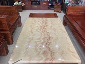 Bộ Phù Dung Gỗ Hương Đá 7 Món Của (Chú Mạnh - Hạ Long ) 15 bần bàn chú yêu cầu để nguyên sau chú cắt bàn đá