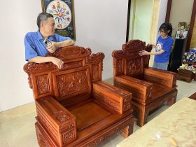 Bộ Phù Dung Gỗ Hương Đá 7 Món Của (Chú Mạnh - Hạ Long ) 10 mẫu sản phẩm được thợ làm kĩ từng chi tiết nhỏ nhất , tôn lên vẻ đẹp của bộ sản phẩm