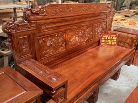 Bộ PHù Dung Gỗ Hương Đá 10 Món (Anh Tuấn - Bình Thuận ) 26 đoản dài : 2m38 x sâu 65 x cao 1m28 thiết kế ngộng rãi thoải mái cho 5-6 người ngồi