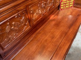Bộ PHù Dung Gỗ Hương Đá 10 Món (Anh Tuấn - Bình Thuận ) 25 phần vân ghế cuồn cuộn vân thật 100%