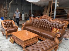 Bộ Sofa Hoàng Gia Tân Cổ Điển Bọc Da Bò Ý Cao Cấp 20 Mẫu sofa bọc đệm sang trọng quý phái , thể hiện đẳng cấp hoàng gia