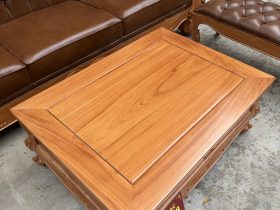 Bộ Sofa Hoàng Gia Tân Cổ Điển Bọc Da Bò Ý Cao Cấp 35 dùng hoàn toàn là mộng tàu bén khít ,