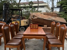 Nội thất phòng bếp 2 Mẫu Bàn Ăn 6 Ghế Bọc Đệm Da Bò Ý Cao Cấp