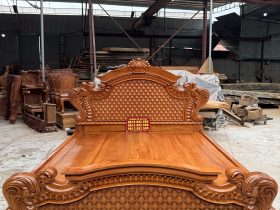 Nội thất phòng ngủ 4 Mẫu giường hoàng gia cao cấp gỗ gõ bachy