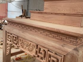 Mẫu án gian đục sen kèm tam cấp gỗ hương đá 8 Photo 25 02 2025 08 43 43